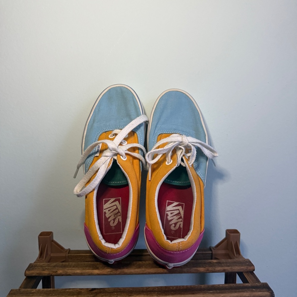 Vans Blue and Orange Sneakers Classic Skate Style